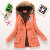 Coat&Jacket Women Winter Warm Slim Long Fur Cotton Coat