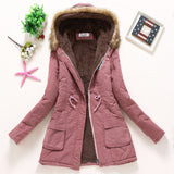 Coat&Jacket Women Winter Warm Slim Long Fur Cotton Coat