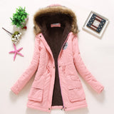 Coat&Jacket Women Winter Warm Slim Long Fur Cotton Coat