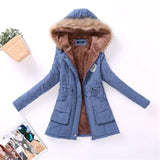 Coat&Jacket Women Winter Warm Slim Long Fur Cotton Coat