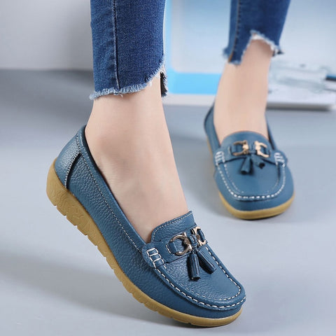 Shoes Leather Casual Sewing Women Shoes