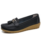 Shoes Leather Casual Sewing Women Shoes