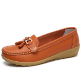 Shoes Leather Casual Sewing Women Shoes