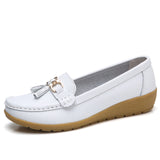 Shoes Leather Casual Sewing Women Shoes