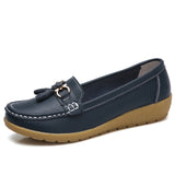 Shoes Leather Casual Sewing Women Shoes