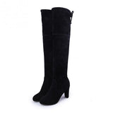 Shoes Leather High Heels Thigh High Over The Knee Boots Women Shoes
