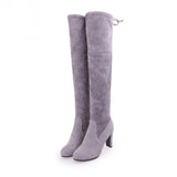 Shoes Leather High Heels Thigh High Over The Knee Boots Women Shoes