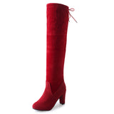Shoes Leather High Heels Thigh High Over The Knee Boots Women Shoes