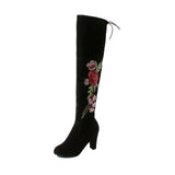 Shoes Leather High Heels Thigh High Over The Knee Boots Women Shoes