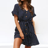 Women Dress Short Sleeve Mini Summer Dress