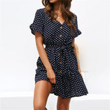 Women Dress Short Sleeve Mini Summer Dress