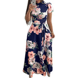 Women Dress Short Sleeve Long Maxi Casual Dress