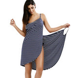 Women Dress V-neck Spaghetti Strap Backless Summer Dress