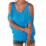 T shirts Off Shoulder Tops Short Sleeve O-neck
