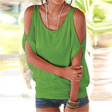 T shirts Off Shoulder Tops Short Sleeve O-neck