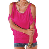 T shirts Off Shoulder Tops Short Sleeve O-neck