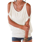 T shirts Off Shoulder Tops Short Sleeve O-neck