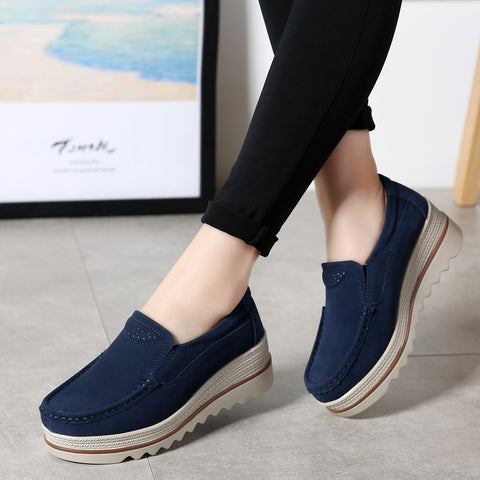 Shoes Leather Sneakers Women Shoes