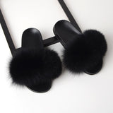 Shoes Fox Fur Sandals Slippers House Women Shoes