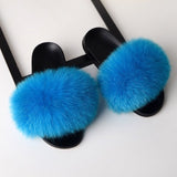 Shoes Fox Fur Sandals Slippers House Women Shoes