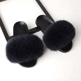 Shoes Fox Fur Sandals Slippers House Women Shoes