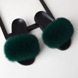 Shoes Fox Fur Sandals Slippers House Women Shoes