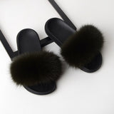 Shoes Fox Fur Sandals Slippers House Women Shoes