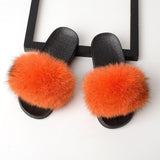 Shoes Fox Fur Sandals Slippers House Women Shoes