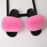 Shoes Fox Fur Sandals Slippers House Women Shoes