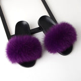 Shoes Fox Fur Sandals Slippers House Women Shoes