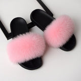 Shoes Fox Fur Sandals Slippers House Women Shoes
