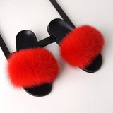 Shoes Fox Fur Sandals Slippers House Women Shoes