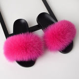 Shoes Fox Fur Sandals Slippers House Women Shoes