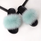 Shoes Fox Fur Sandals Slippers House Women Shoes