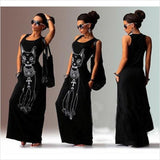 Women Dress  Summer Long Casual Cat Print Dress