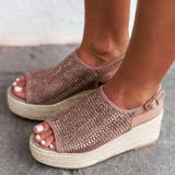 Shoes Hemp Heels Sandals Women Shoes