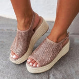 Shoes Hemp Heels Sandals Women Shoes
