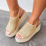Shoes Hemp Heels Sandals Women Shoes