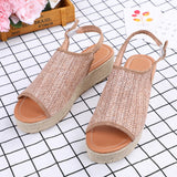 Shoes Hemp Heels Sandals Women Shoes