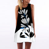 Women Dress O-Neck Camouflage Mini Slim Dress