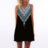 Women Dress O-Neck Camouflage Mini Slim Dress