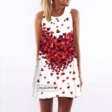 Women Dress O-Neck Camouflage Mini Slim Dress
