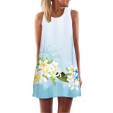 Women Dress O-Neck Camouflage Mini Slim Dress
