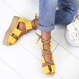 Shoes 7CM Heel Lace Up Sandals  Summer Women Shoes