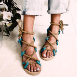 Shoes 7CM Heel Lace Up Sandals  Summer Women Shoes