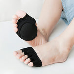 Shoes Sponge Silicone Anti-slip Toe Heelless Cotton Socks Women