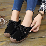 Shoes Leather Sneakers Lace-up Summer Women Shoes