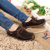 Shoes Leather Sneakers Lace-up Summer Women Shoes