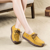 Shoes Leather Sneakers Lace-up Summer Women Shoes