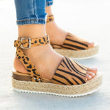 Shoes Leopard High Heels Summer Sandals Women Shoes